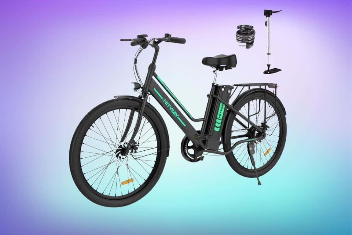 Hitway Vélo Électrique 26 Noir VAE avec Batterie