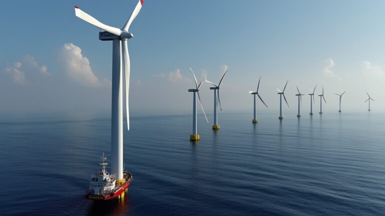 Éolienne géante offshore