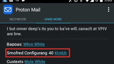 Proton Mail configuration Android