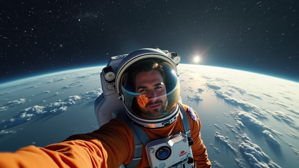 Selfie espace Terre