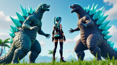 Fortnite Godzilla Hatsune Miku